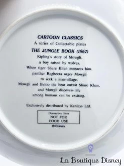 Assiette Collection Le Livre De La Jungle 1967 Disney Cartoon Classics Kenleys Fine Porcelain Plates -Poupées Soldes assiette collection le livre de la jungle disney cartoon classics the jungle book kenleys 0