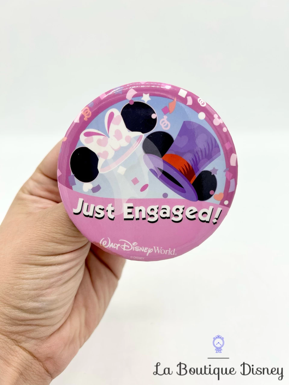 Badge Just Engaged Walt Disney World USA Mariage Weeding Rose 3 Badge Just Engaged Walt Disney World USA Mariage Weeding Rose