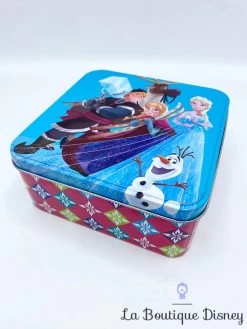 Boite Métal La Reine Des Neiges Disney Frozen ZD Trading Carré Bleu Rose