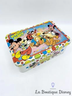 Boite Métal Mickey Party Disney Massilly Minnie Pluto Dingo Gâteau Vintage