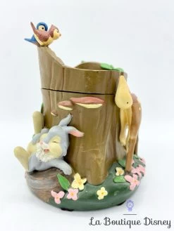 Boite Résine Bambi Disney Vintage Tronc Arbre Fleur Panpan -Poupées Soldes boite resine bambi tronc arbre disney box vintage dent 1