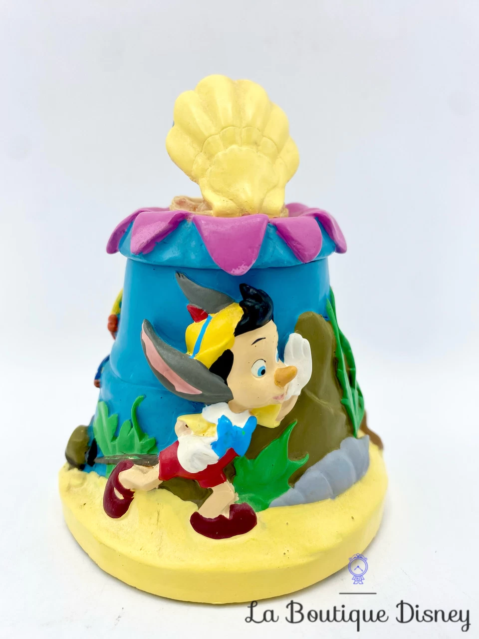 Boite Résine Pinocchio Disney Vintage Mer Océan Jiminy Cricket Poissons 3 Boite Résine Pinocchio Disney Vintage Mer Océan Jiminy Cricket Poissons