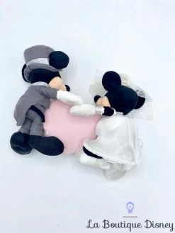 Cadre Photo Peluche Mickey Minnie Mariage Disney Store 2006 Mariés Coeur -Poupées Soldes cadre photo peluche mickey minnie mariage disney store 2006 marie 3
