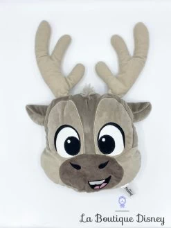 Coussin Sven La Reine Des Neiges Disney Frozen 2 Peluche Visage Renne Marron