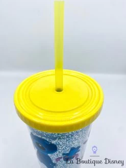 Gobelet Paille Stitch Disney Store Verre Plastique Paillettes Bleu Jaune -Poupées Soldes gobelet paille stitch disney store verre plastique bleu jaune lilo et stitch paillettes 4