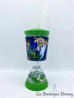 Gobelet Paille Toy Story Disney Store Verre Plastique Vert Buzz Woody Rex -Poupées Soldes gobelet paille toy story disney store verre plastique woody buzz figurine flotte 0