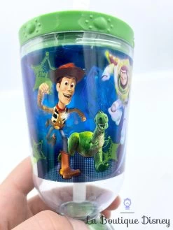 Gobelet Paille Toy Story Disney Store Verre Plastique Vert Buzz Woody Rex -Poupées Soldes gobelet paille toy story disney store verre plastique woody buzz figurine flotte 1