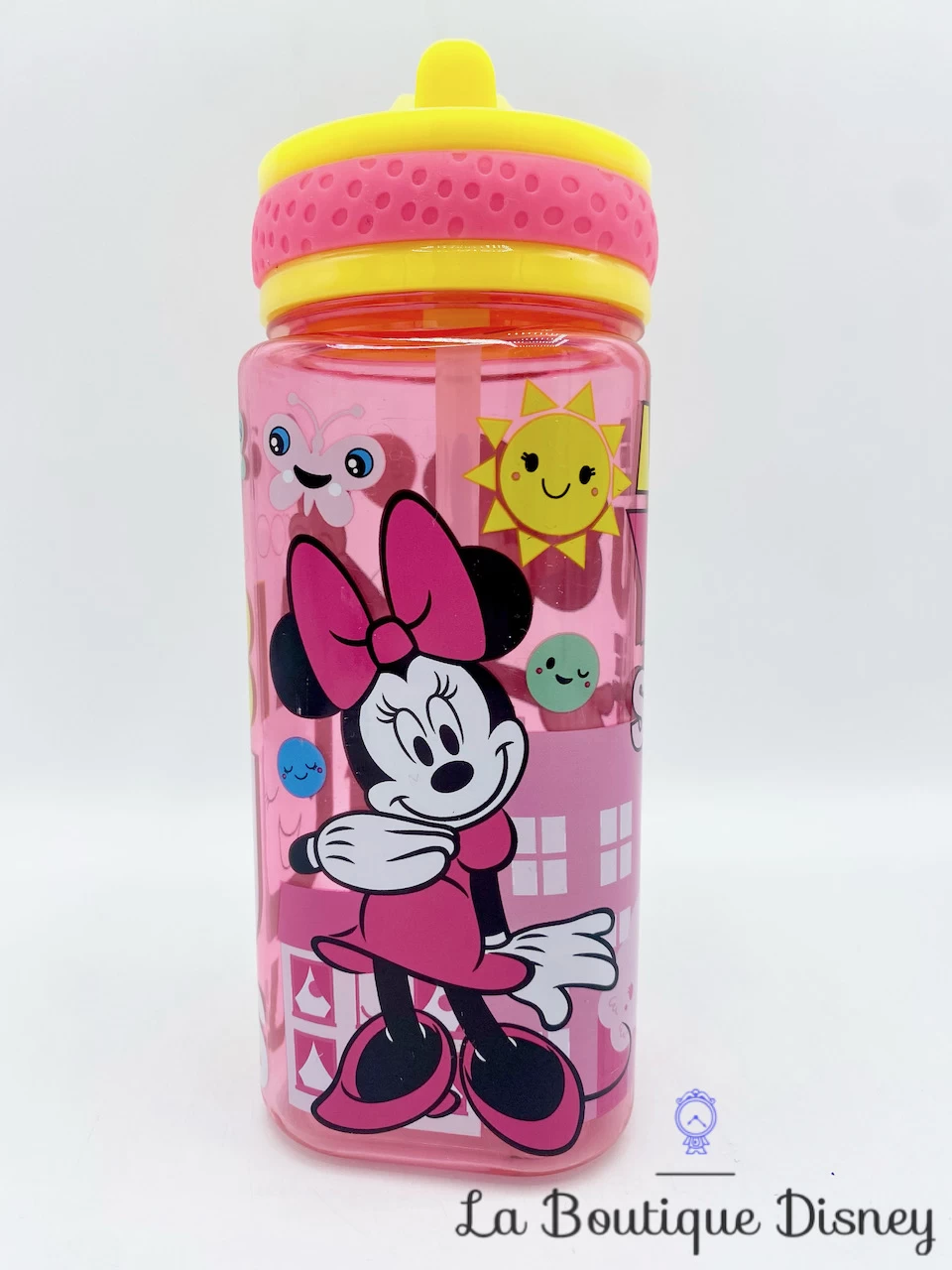 Gourde Minnie Mouse Fabulous Disney Store Bouteille Plastique Paille Rose Jaune 4 Gourde Minnie Mouse Fabulous Disney Store Bouteille Plastique Paille Rose Jaune – Image 2