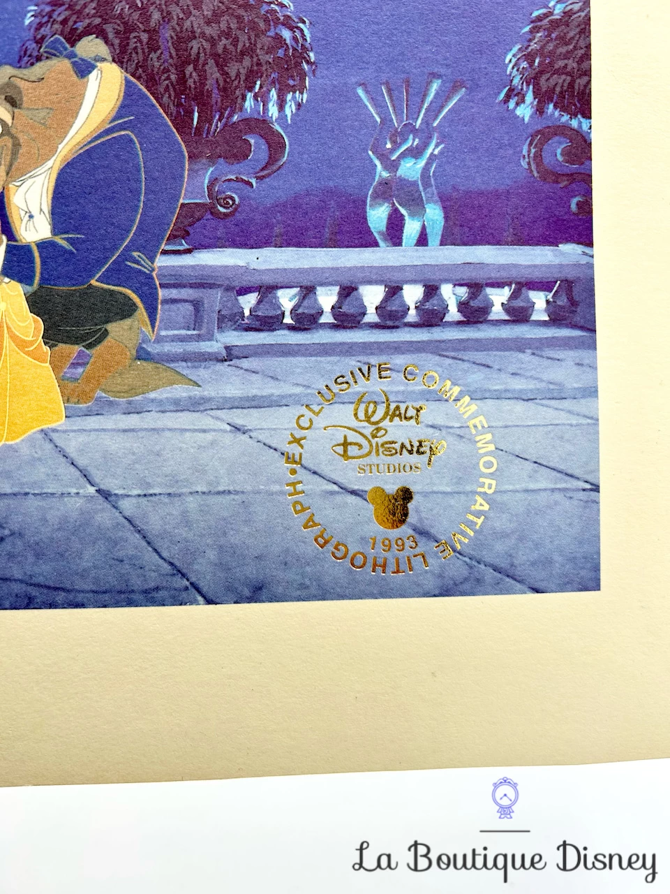 Lithographie La Belle Et La Bête Exclusive Commemorative Walt Disney Studios 1993 Affiche 5 Lithographie La Belle Et La Bête Exclusive Commemorative Walt Disney Studios 1993 Affiche – Image 3