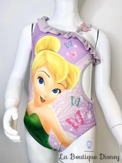 Maillot De Bain Une Pièce La Fée Clochette Disney Store Taille 7-8 Ans Violet Papillons