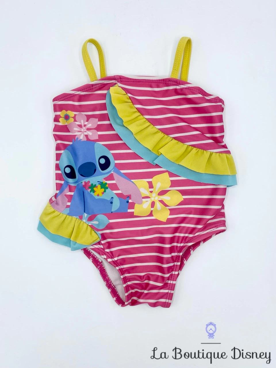 Maillot De Bain Stitch Disney Baby By Disney Store Taille 6-9 Mois Rayures Rose Jaune 3 Maillot De Bain Stitch Disney Baby By Disney Store Taille 6-9 Mois Rayures Rose Jaune
