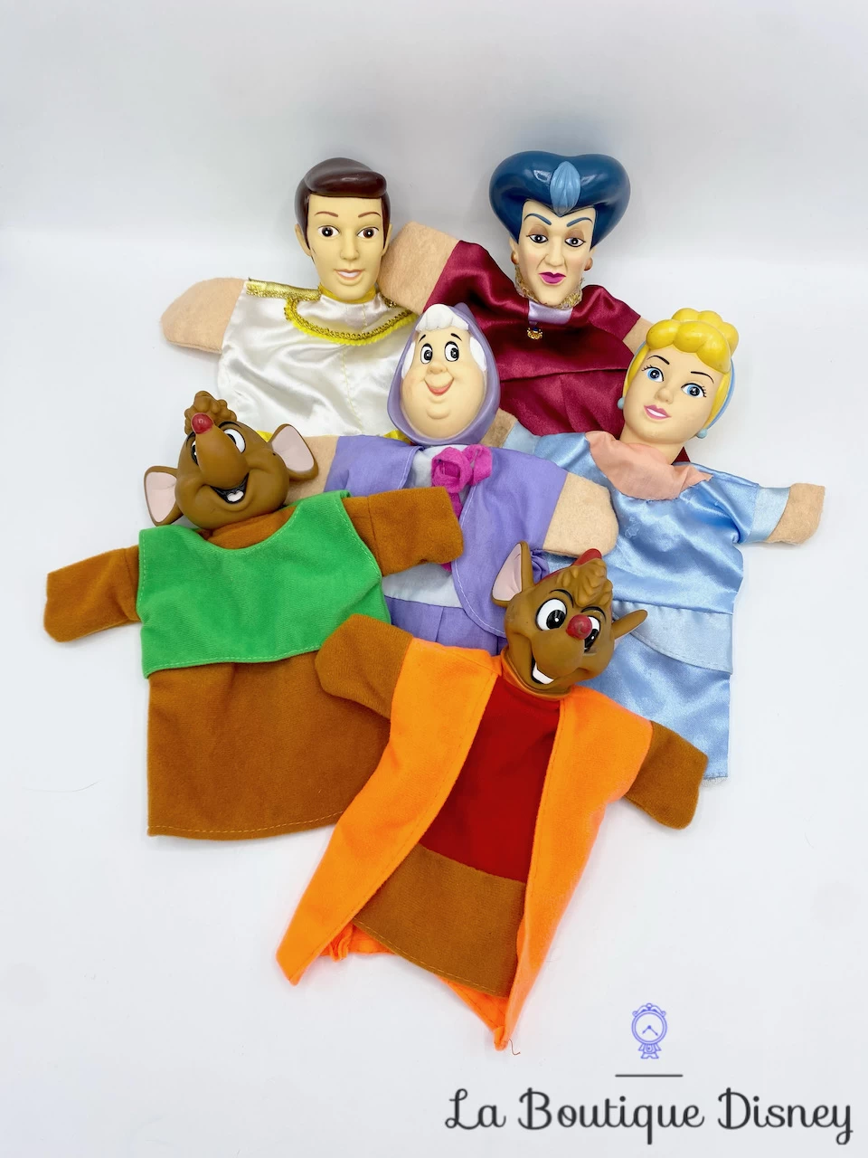 Marionnettes Cendrillon Disney Prince Madame De Trémaine Marraine Jaq Gus Main Vintage 3 Marionnettes Cendrillon Disney Prince Madame De Trémaine Marraine Jaq Gus Main Vintage