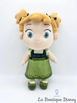 Peluche Anna La Reine Des Neiges Disney Store Petite Fille Enfant Robe Verte 32 Cm