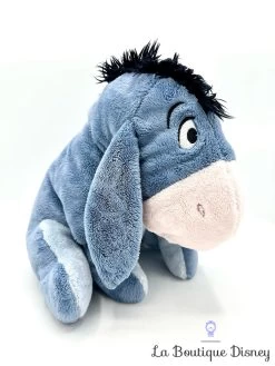 Peluche Bourriquet Disney Store 2011 Winnie L'ourson âne Violet Bleu écusson 38 Cm