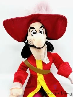 Peluche Capitaine Crochet Disney Store 2012 Peter Pan Poupée Chiffon écusson 53 Cm -Poupées Soldes peluche capitaine crochet disney store peter pan rouge ecusson 0