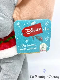 Peluche Musicale Dumbo Noël Disney Sambro éléphant Gris Bonnet Rouge 34 Cm -Poupées Soldes peluche dumbo noel musicale disney sambro bonnet pere noel son 3