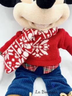 Peluche Mickey Mouse Noël Disney Store 2015 Pull Rouge écharpe 44 Cm -Poupées Soldes peluche mickey mouse noel disney store 2015 pull rouge 45 cm 6