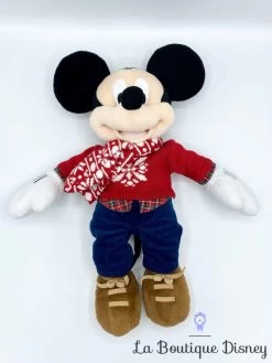 Peluche Mickey Mouse Noël Disney Store 2015 Pull Rouge écharpe 44 Cm -Poupées Soldes peluche mickey mouse noel disney store 2015 pull rouge 45 cm 8