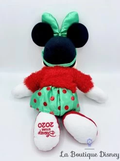 Peluche Minnie Mouse Noël Disney Store 2020 Holiday Cheer Rouge Vert 44 Cm -Poupées Soldes peluche minnie disney store 2020 noel vert rouge pain epices 3