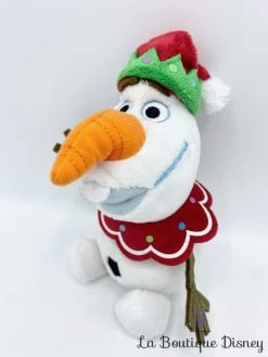 Peluche Olaf Noël Disney Store 2014 Bonhomme De Neige La Reine Des Neiges 18 Cm -Poupées Soldes peluche olaf noel disney store la reine des neiges bonhomme de neige chapeau bonnet 0