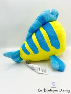 Peluche Polochon La Petite Sirène Disney Store 2023 Poisson Jaune Bleu 38 Cm -Poupées Soldes peluche polochon brillant disney store peluche poisson jaune bleu la petite sirene 2