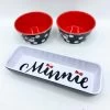 Ensemble Apéritif Mini Bol Plateau Minnie Mouse XOXO Été Disney Store Melamine Rouge Noir -Poupées Soldes plats aperitif minnie mouse xoxo disney store mini bol plateau rouge noir melamine 2
