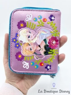 Porte Monnaie Anna Elsa La Reine Des Neiges Disney Store Argent Portefeuille -Poupées Soldes porte monnaie anna elsa la reine des neiges disney store violet 4