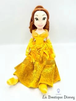 Poupée Chiffon Belle La Belle Et La Bête Disney Store 2014 Peluche Princesse Jaune Velours 52 Cm