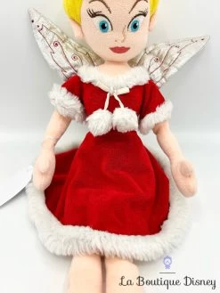 Poupée Chiffon Fée Clochette Noël Rouge Disney Store Peluche Peter Pan écusson 52 Cm -Poupées Soldes poupee chiffon fee clochette noel robe rouge disney store ecusson peluche 3