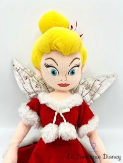 Poupée Chiffon Fée Clochette Noël Rouge Disney Store Peluche Peter Pan écusson 52 Cm -Poupées Soldes poupee chiffon fee clochette noel robe rouge disney store ecusson peluche 4