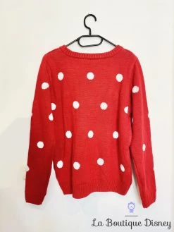 Pull Noël Minnie Mouse Disney Cache Cache Taille M Rouge Pois -Poupées Soldes pull minnie mouse noel rouge disney cache cache pois paillettes 5