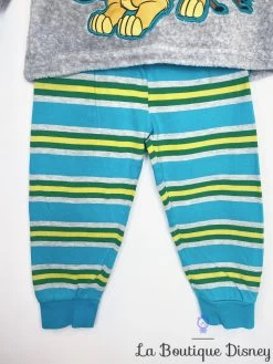 Pyjama Polaire Simba Timon Pumbaa Le Roi Lion Disney Store Taille 2 Ans Gris Bleu Rayures -Poupées Soldes pyjama 2 pieces le roi lion disney store polaire gris vert bleu 6