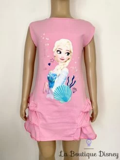 Robe Elsa La Reine Des Neiges Disney Taille 4-5 Ans Rose Coquillage