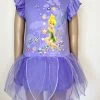 Robe La Fée Clochette Disney Store Taille 2 Ans Violet Voile Fleurs -Poupées Soldes robe fee clochette disney store violet fleur 1