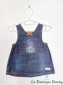 Robe Jean Winnie L'ourson Disney Baby Taille 6 Mois Pooh Broderie