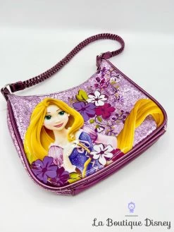 Sac à Main Raiponce Disney Store Bandoulière Déguisement Rapunzel Violet Paillettes -Poupées Soldes sac a main raiponce disney store violet paillettes 4