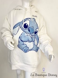 Sweat Stitch Disney Taille XS 34-36 Blanc Capuche