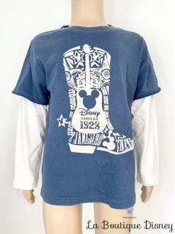 Sweat Botte Mickey Disney Original 1928 Taille 4-5 Ans Bleu écru