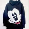Sweat Mickey Mouse Disney Store Taille L Noir Grand Col Haut -Poupées Soldes sweat mickey mouse polaire grand col disney store noir blanc 2
