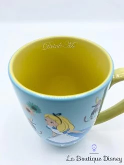 Tasse Alice Au Pays Des Merveilles Disney Store Mug Bleu Dessins Fleurs -Poupées Soldes tasse alice au pays des merveilles disney store mug bleu fleurs dessins 5