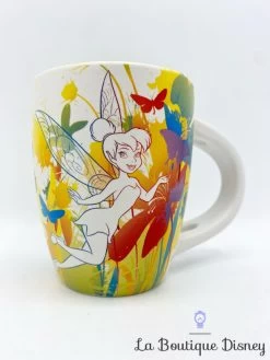 Tasse Fée Clochette TinkerBell Disney Store Mug Peter Pan Fleurs Multicolores