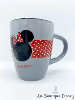 Tasse Minnie Mouse Pois Disney Mug Gris Rouge Noir