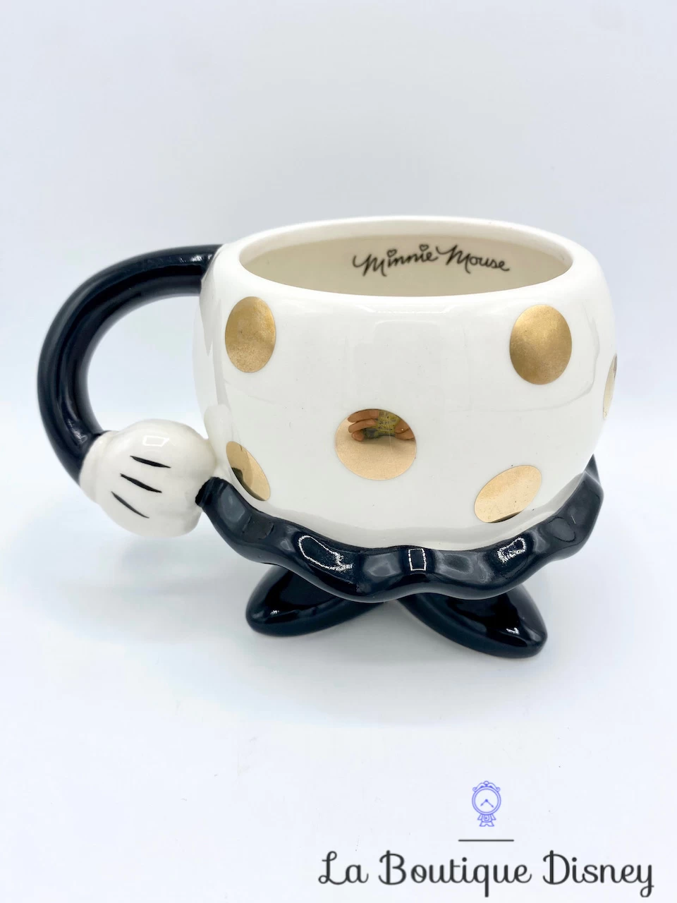 Tasse Minnie Mouse Jupe Disney Mug Noir Blanc Or Pois Relief 3D 4 Tasse Minnie Mouse Jupe Disney Mug Noir Blanc Or Pois Relief 3D – Image 2