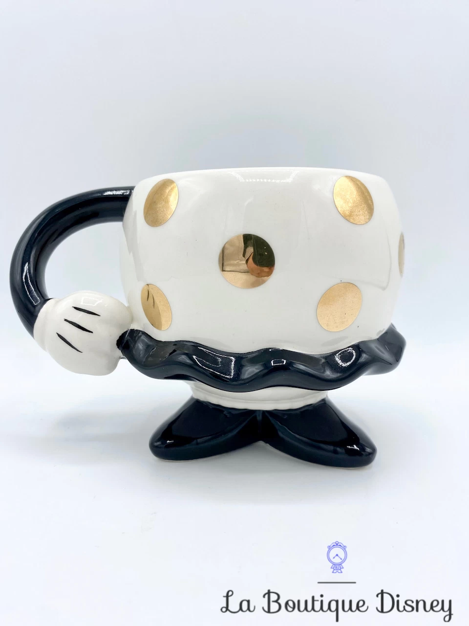 Tasse Minnie Mouse Jupe Disney Mug Noir Blanc Or Pois Relief 3D 3 Tasse Minnie Mouse Jupe Disney Mug Noir Blanc Or Pois Relief 3D