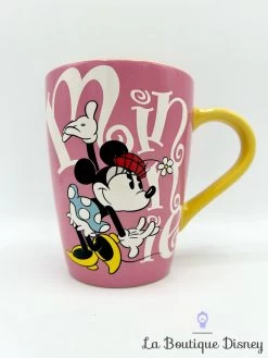 Tasse Minnie Mouse Rétro Vintage Disney Store 2016 Mug Rose Jaune -Poupées Soldes tasse minnie mouse retro vintage rose jaune disney store mug 1
