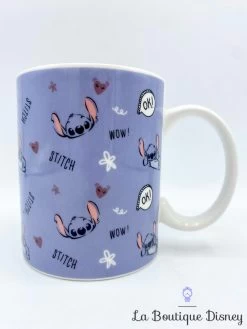 Tasse Stitch Disney Mug Lilo Et Stitch Wow Ok Bleu Violet -Poupées Soldes tasse stitch violet ok disney mug rose bulles bd 2