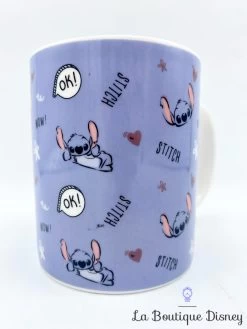 Tasse Stitch Disney Mug Lilo Et Stitch Wow Ok Bleu Violet -Poupées Soldes tasse stitch violet ok disney mug rose bulles bd 3