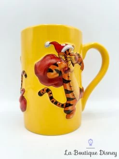 Tasse Tigrou Noël Disney Store Mug Winnie L'ourson Orange Relief 3D -Poupées Soldes tasse tigrou noel jaune disney store mug winnie ourson cadeaux 0