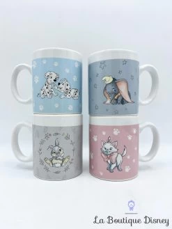 Set Mini Tasses Animaux Disney 2017 Mug Expresso 101 Dalmatiens Dumbo Panpan Marie