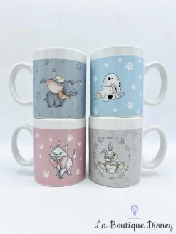 Set Mini Tasses Animaux Disney 2017 Mug Expresso 101 Dalmatiens Dumbo Panpan Marie -Poupées Soldes tasses disney animaux 2017 mug expresso dalmatien marie panpan dumbo set 4 ensemble 6
